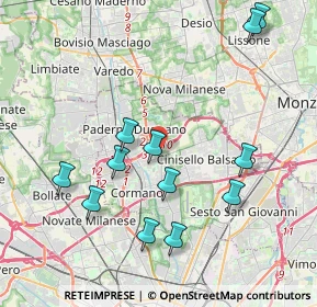 Mappa Via Ezio Vanoni, 20037 Paderno Dugnano MI, Italia (4.21333)