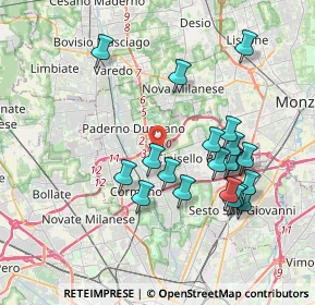 Mappa Via Ezio Vanoni, 20037 Paderno Dugnano MI, Italia (3.7015)