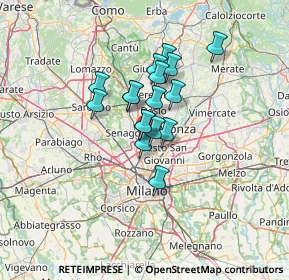 Mappa Via Ezio Vanoni, 20037 Paderno Dugnano MI, Italia (8.72294)