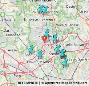 Mappa Via Giovanni Pesce, 20037 Paderno Dugnano MI, Italia (3.52364)