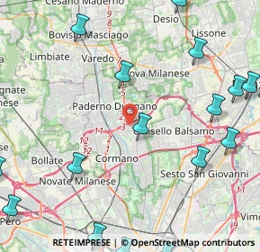 Mappa Via dell'Industria, 20037 Paderno Dugnano MI, Italia (6.26353)