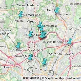 Mappa Viale dell'Industria, 20037 Paderno Dugnano MI, Italia (3.49583)