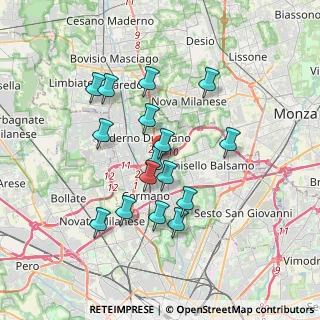 Mappa Via dell'Industria, 20037 Paderno Dugnano MI, Italia (3.17563)