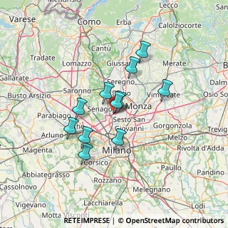 Mappa Via dell'Industria, 20037 Paderno Dugnano MI, Italia (10.81182)