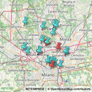 Mappa Via dell'Industria, 20037 Paderno Dugnano MI, Italia (6.6865)
