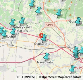 Mappa Via Dante Alighieri, 25035 Ospitaletto BS, Italia (6.4475)