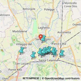 Mappa Via Giovanni Durando, 36100 Vicenza VI, Italia (1.85333)