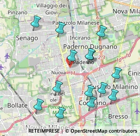 Mappa Via Andrè Marie Ampere, 20037 Paderno Dugnano MI, Italia (2.11143)