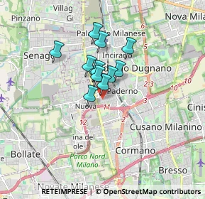 Mappa Via Andrè Marie Ampere, 20037 Paderno Dugnano MI, Italia (1.07667)