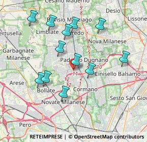 Mappa Via Andrè Marie Ampere, 20037 Paderno Dugnano MI, Italia (3.66083)