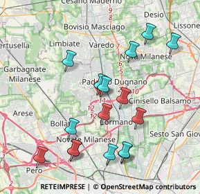 Mappa Via Andrè Marie Ampere, 20037 Paderno Dugnano MI, Italia (4.07438)