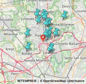 Mappa Via Andrè Marie Ampere, 20037 Paderno Dugnano MI, Italia (2.83467)