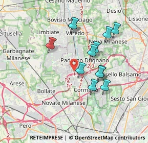 Mappa Via Andrè Marie Ampere, 20037 Paderno Dugnano MI, Italia (3.22)