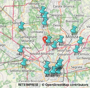 Mappa Via Andrè Marie Ampere, 20037 Paderno Dugnano MI, Italia (8.965)