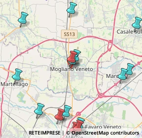 Mappa Via Cesare Battisti, 31021 Mogliano Veneto TV, Italia (5.74412)