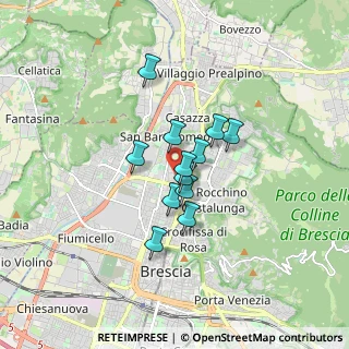 Mappa Via Grazzine, 25128 Brescia BS, Italia (1.09667)