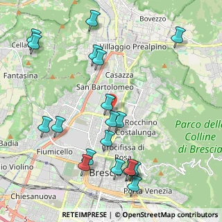 Mappa Via Grazzine, 25128 Brescia BS, Italia (2.44474)