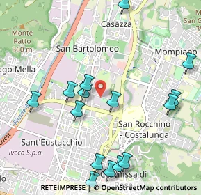 Mappa Via Grazzine, 25128 Brescia BS, Italia (1.198)