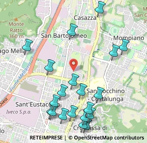 Mappa Via Grazzine, 25128 Brescia BS, Italia (1.2035)