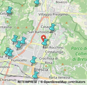 Mappa Via Grazzine, 25128 Brescia BS, Italia (2.60273)