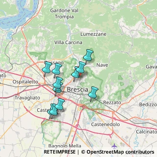Mappa Via Grazzine, 25128 Brescia BS, Italia (6.05636)