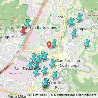 Mappa Via delle Grazzine, 25128 Brescia BS, Italia (1.2035)