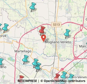 Mappa Via Pier Santi Mattarella, 30037 Scorzè VE, Italia (7.07222)