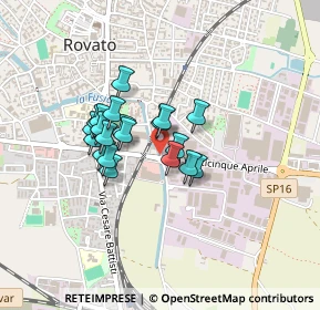 Mappa Via 25 Aprile, 25038 Rovato BS, Italia (0.302)