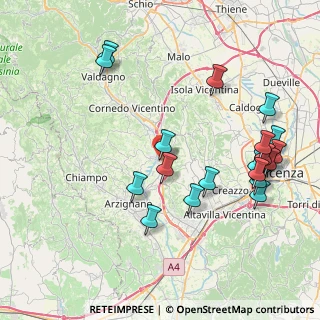 Mappa Via Bassano, 36070 Trissino VI, Italia (9.0845)
