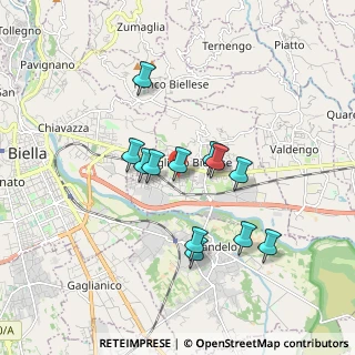 Mappa Via Pietro Micca, 13856 Vigliano Biellese BI, Italia (1.48917)