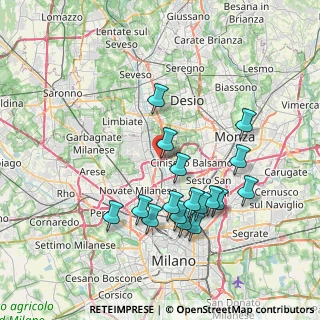 Mappa Via Carlo Alberto Dalla Chiesa, 20037 Paderno Dugnano MI, Italia (7.31647)