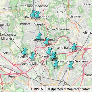 Mappa Via Carlo Alberto Dalla Chiesa, 20037 Paderno Dugnano MI, Italia (3.74462)