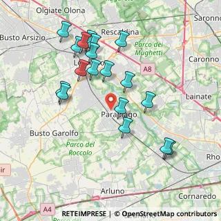 Mappa Via Ugo Foscolo, 20015 Parabiago MI, Italia (3.855)