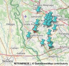 Mappa Via San Fedele, 20022 Castano Primo MI, Italia (6.9605)