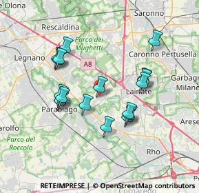 Mappa Via Pedretti, 20014 Nerviano MI, Italia (3.29444)