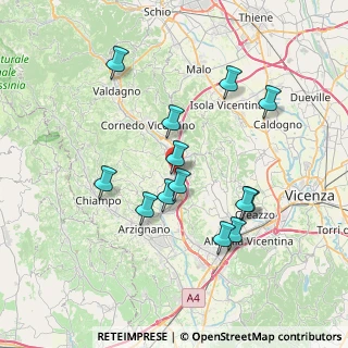 Mappa Via Donatello, 36070 Trissino VI, Italia (6.87)
