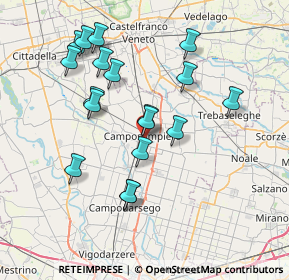 Mappa Via B. Mogno, 35012 Camposampiero PD, Italia (7.15611)
