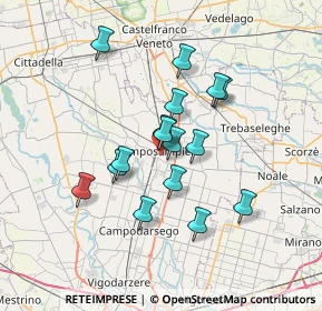 Mappa Via B. Mogno, 35012 Camposampiero PD, Italia (5.66188)