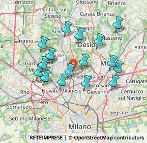 Mappa Via Renato Cartesio, 20037 Paderno Dugnano MI, Italia (6.56353)
