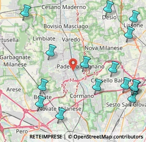 Mappa Piazza della Divina Commedia, 20037 Paderno Dugnano MI, Italia (5.46467)