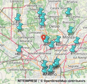 Mappa Piazza della Divina Commedia, 20037 Paderno Dugnano MI, Italia (9.1205)