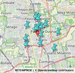 Mappa Piazza della Divina Commedia, 20037 Paderno Dugnano MI, Italia (1.21071)