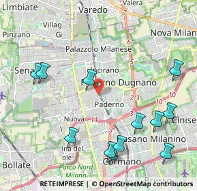 Mappa Piazza della Divina Commedia, 20037 Paderno Dugnano MI, Italia (2.50667)