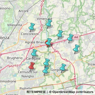 Mappa Via Roma, 20040 Caponago MB, Italia (3.80182)