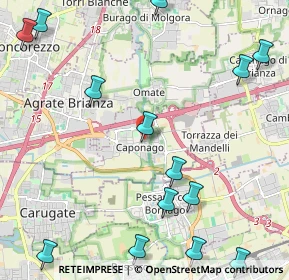 Mappa Via Roma, 20867 Caponago MB, Italia (2.96)