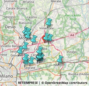 Mappa Via della Chimica, 20867 Caponago MB, Italia (6.847)