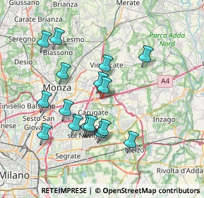 Mappa Via della Chimica, 20867 Caponago MB, Italia (6.92412)