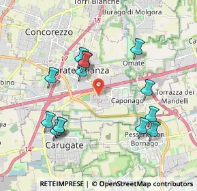 Mappa Via della Chimica, 20867 Caponago MB, Italia (1.95714)
