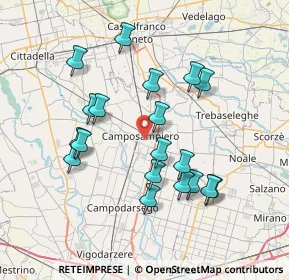 Mappa 35012 Camposampiero PD, Italia (7.01211)