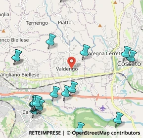 Mappa Via Trento, 13855 Valdengo BI, Italia (2.828)
